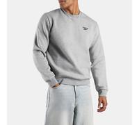 Reebok - Sweat-shirt à col rond en polaire avec petit logo ID, Homme, Light Grey Marl, Taille: 2XL