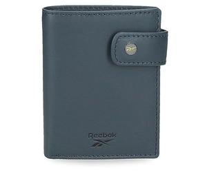 Reebok Switch Portefeuilles et Porte-Monnaie en Cuir de Vachette, Noir, Bleu et Cuir., Bleu, Talla única, Portefeuille Vertical