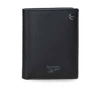 Reebok Switch Portefeuilles et Porte-Monnaie en Cuir de Vachette, Noir, Bleu et Cuir., Noir, Talla única, Portefeuille