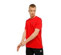 Reebok T-Shirt à Manches Courtes avec Logo identité, Rouge/Noir, L