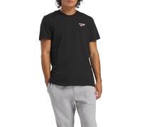 Reebok T-Shirt avec Logo Identity Small, Noir/Blanc/Rouge Vector, S