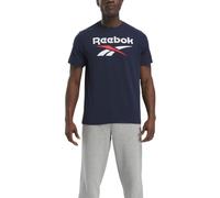 Reebok T-shirt avec logo Ri Big Stacked pour homme, Bleu marine vecteur, S