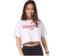 REEBOK T-Shirt Crop Top Linear Logo - Femme - Blanc L