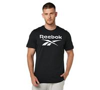 Reebok T-Shirt Graphique avec Logo identité, Manche courte, Hommes, Noir, M