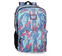 Reebok Tacoma Sac à Dos Scolaire Double Compartiment Adaptable 15.6" Inches Bleu 32x44x17 cm Polyester 24L par Joumma Bags