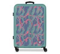 Reebok Tacoma Valise Moyenne Vert Turquoise 46x65x25 cm Rigide ABS Serrure à Combinaison Intégrée 56L 4kg 4 Doubles Roues par Joumma Bags