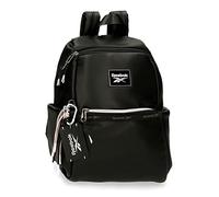 Reebok Tina Sac à Dos Adaptable Tablette 9 pouces Noir 25.5x35x14 cms Cuir Synthétique 12.5L