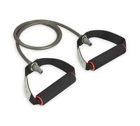 Reebok Tube de résistance (résistance à la lumière, Gris), entraînement Complet du Corps, Bandes élastiques antidérapantes pour Exercice, Bandes de Fitness pour Homme et Femme