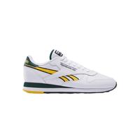 Reebok Unisex's Classic Leather Sneaker, White Fierce Gold Collegiate Green, 4.5 UK Men/ 4 UK Women