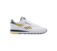 Reebok Unisex's Classic Leather Sneaker, White Fierce Gold Collegiate Green, 40 EU