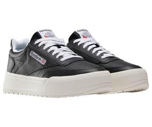 Reebok Unisex's Club C Megacourt Tennis Shoes, Black Chalk White, 37.5 EU