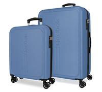 Reebok Valley Ensemble de valises Bleues 55/65 cm Rigide ABS 93 L 5,65 kg Bagage à Main