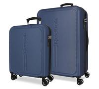 Reebok Valley Ensemble de valises Bleues 55/65 cm Rigide ABS 93 L 5,65 kg Bagage à Main