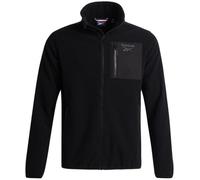 Reebok Veste Polaire légère à Fermeture éclair pour Homme avec Poches pour la randonnée et l'entraînement, Noir, Medium