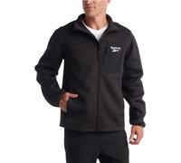 Reebok Veste polaire pour homme - Veste à capuche zippée sur toute la longueur avec poche de poitrine - Vestes d'extérieur décontractées pour homme (M-XXL), Noir chiné/noir, X-Large