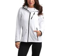 Reebok Veste pour femme - Manteau softshell léger et résistant aux intempéries avec doublure en polaire - Manteau grande taille pour femme, taille S à 3X, blanc, Medium