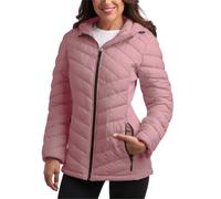 Reebok Veste pour femme - Parka matelassée légère avec panneaux flexibles et extensibles - Veste décontractée pour femme (S-XL), rose, Large