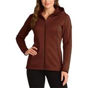 Reebok Veste Softshell légère imperméable et coupe-vent à capuche doublée en polaire pour femme pour salle de sport, course à pied, randonnée, cognac, X-Large