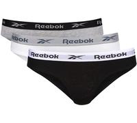 Reebok Carina Lot de 3 Slips pour Femme Noir/Blanc/Gris chiné Couche de Base inférieure