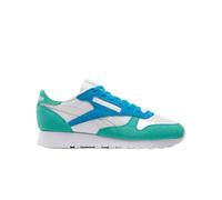 Reebok Women's Classic Leather Sneaker, White Unleashed Green Grey 1, 35 EU