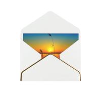 Reeds By The River Carte de vœux en papier nacré avec enveloppe dorée pour mariage, fête de Noël