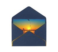 Reeds By The River Carte de vœux en papier nacré avec enveloppe dorée pour mariage, fête de Noël