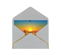 Reeds By The River Carte de vœux en papier nacré avec enveloppe dorée pour mariage, fête de Noël