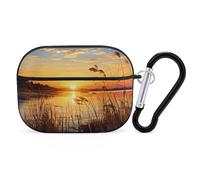 Reeds by The River Coque pour AirPod Pro, anti-rayures en polycarbonate rigide avec porte-clés, accessoires pour AirPod Pro 2e/1ère coque pour homme et femme, style noir