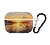 Reeds by The River Coque pour AirPod Pro, anti-rayures en polycarbonate rigide avec porte-clés, accessoires pour AirPod Pro 2e/1ère coque pour homme et femme, style blanc
