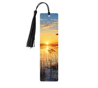 Reeds by The River Lot de 5 marque-pages en bois faits à la main avec pompons noirs - Cadeau pour les amateurs de livres, femmes et hommes