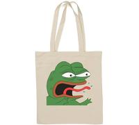 Reee Pepe The Frog Funny Meme Sac fourre-tout en coton naturel Blanc