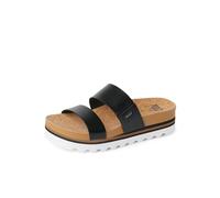 REEF Cushion Vista Hi Womens Platform Fashion Sandal, Arch Support, Ultra Soft Cushion Footbed, Black, 12