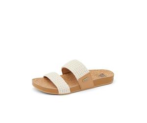 REEF Cushion Vista Sandales à enfiler tendance pour femme, sangle en cuir végétalien, semelle intérieure rembourrée ultra douce, Textile au crochet naturel, 40 EU