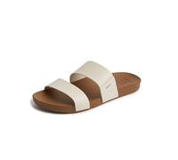 REEF Cushion Vista Womens Fashion Slide Sandal, Vegan Leather Strap, Ultra Soft Cushion Footbed, Vintage, 5