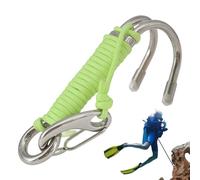Reef Drift Hook - Acier Inoxydable 316, Corde De Parachute, Résistant À La Rouille | Boucle Flash, Accessoire De Sécurité Pour La Plongée Souterraine, L'exploration Des Récifs, Les Voyages Sous-marins