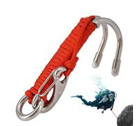 Reef Drift Hook - Acier Inoxydable 316, Corde De Parachute, Résistant À La Rouille | Boucle Flash, Accessoire De Sécurité Pour La Plongée Souterraine, L'exploration Des Récifs, Les Voyages Sous-marins