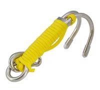 Reef Drift Hook - Crochet de plongée à double tête en acier inoxydable 316 de 135 mm avec corde de sécurité | Crochets doubles résistants à l'eau de mer pour la plongée en grotte | Équipement de