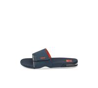 Reef Fanning Men's Slide Navy Orange Sliders Flip Flops Sandals, Navy Orange White, 44 EU