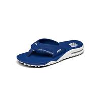 Reef Fanning Pregame Mens Bottle Opener Flip Flop, Arch Support, Durable Outsole, Water Friendly, Navy/White, 6