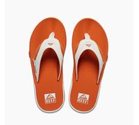 REEF Fanning Pregame Tongs avec décapsuleur pour homme, soutien de la voûte plantaire, semelle extérieure durable, résistante à l'eau, blanc/orange, 43 EU