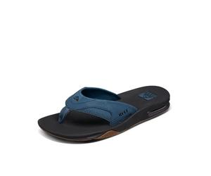 Reef Fanning Tongs pour homme, soutien de la voûte plantaire, semelle extérieure durable, résistantes à l'eau, avec décapsuleur intégré, 46 EU