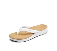Reef Femme Cushion Cloud Tongs, White Tan, 37.5 EU