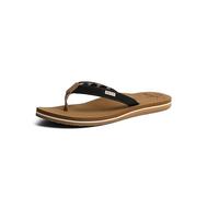 Reef Cushion Sands Tongs pour femme, avec semelle intérieure rembourrée ultra douce, soutien de la voûte plantaire, pour la plage, Noir/camel, 41 EU