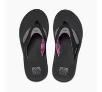 Reef Femmes Fanning Tongs-Noir/Gris