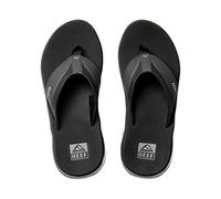 REEF Men's Anchor Sandals, Black/Silver, 6