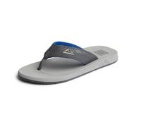 Reef Phantoms Mens Beach Flip Flop, Water Friendly, Soft and Supportive Molded Footbed, Grey/Light Grey/Blue, 9
