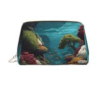 Reef Sac à cosmétiques portable en cuir imprimé pour ranger des cosmétiques, etc, doré, Taille unique