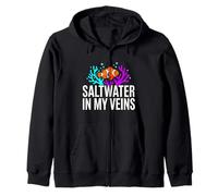 Reef Tank Aquarist Saltwater in My Veins Sweat à Capuche