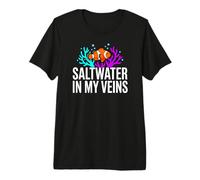 Reef Tank Aquarist Saltwater in My Veins T-Shirt Haut de Gamme