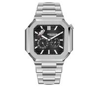 Reef Tiger RGA20S9 Montre pour homme en or rose Cadran carré Affichage 24 heures Automatique Mécanique Lumineuse Étanche, RGA20S9-YBYS, Mécanique, remontage automatique, montre automatique